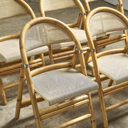 chaises de bistrot pliantes, armature en bambou camex