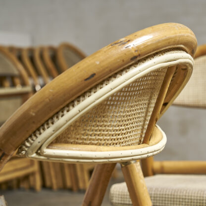 chaises de bistrot pliantes, armature en bambou camex