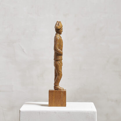 Statuette représentant Arlequin, sculpture en bois