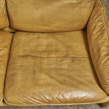 Fauteuil et canapé en cuir "cognac" De sede